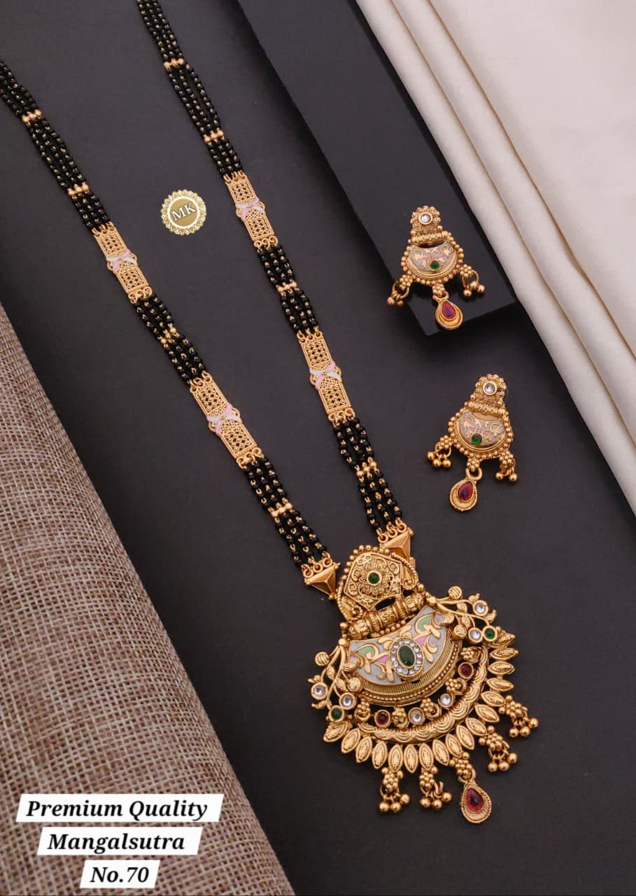 Premium Rajwadi Charm Mangalsutra Set | Antique High Gold Finish | Elegant Traditional Grace ππΏπ