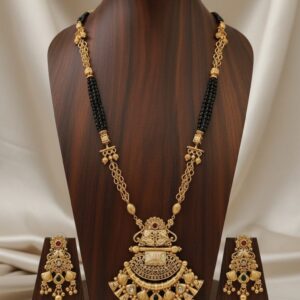 Royal Antique Rajwadi Mangalsutra Set | High Gold Finish | Temple Touch Bridal Elegance 💛🛕💎