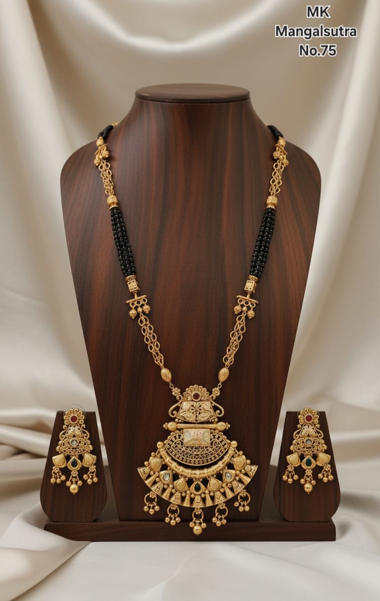 Royal Antique Rajwadi Mangalsutra Set | High Gold Finish | Temple Touch Bridal Elegance πππ