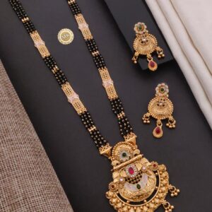 Premium Rajwadi Heritage Mangalsutra Set | Antique High Gold Finish | Timeless Traditional Elegance 💛🌿💎