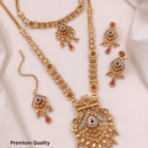👑✨ Premium Tash Polish Rajwadi Combo Necklace Set – Royal Bridal Collection ✨👑