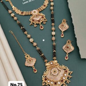 Premium Quality Matte Finish Mangalsutra Combo  | Traditional Bridal Design 💛🖤