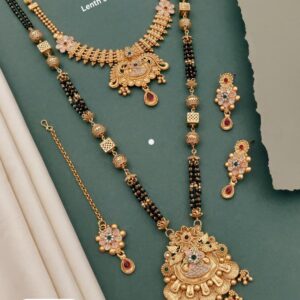 Premium Quality Mangalsutra Combo  Antique Gold Finish 🖤💛