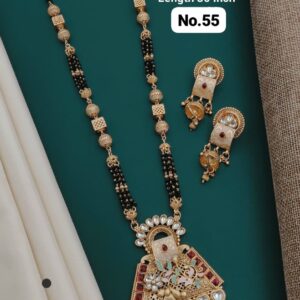 High Gold Rajwadi Mangalsutra Set No.55 | Traditional Bridal Design ππ€
