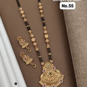 High Gold Rajwadi Mangalsutra Set No.55 | Royal Antique Finish ππ€